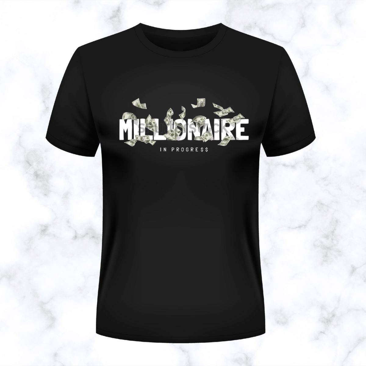 millionaire in progress money graphic t shirt millionaire in progress money graphic t shirt