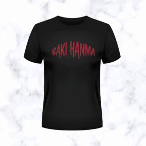 baki hanma anime graphic black t shirt