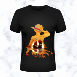 One Piece Luffy Sunset Silhouette T-Shirt