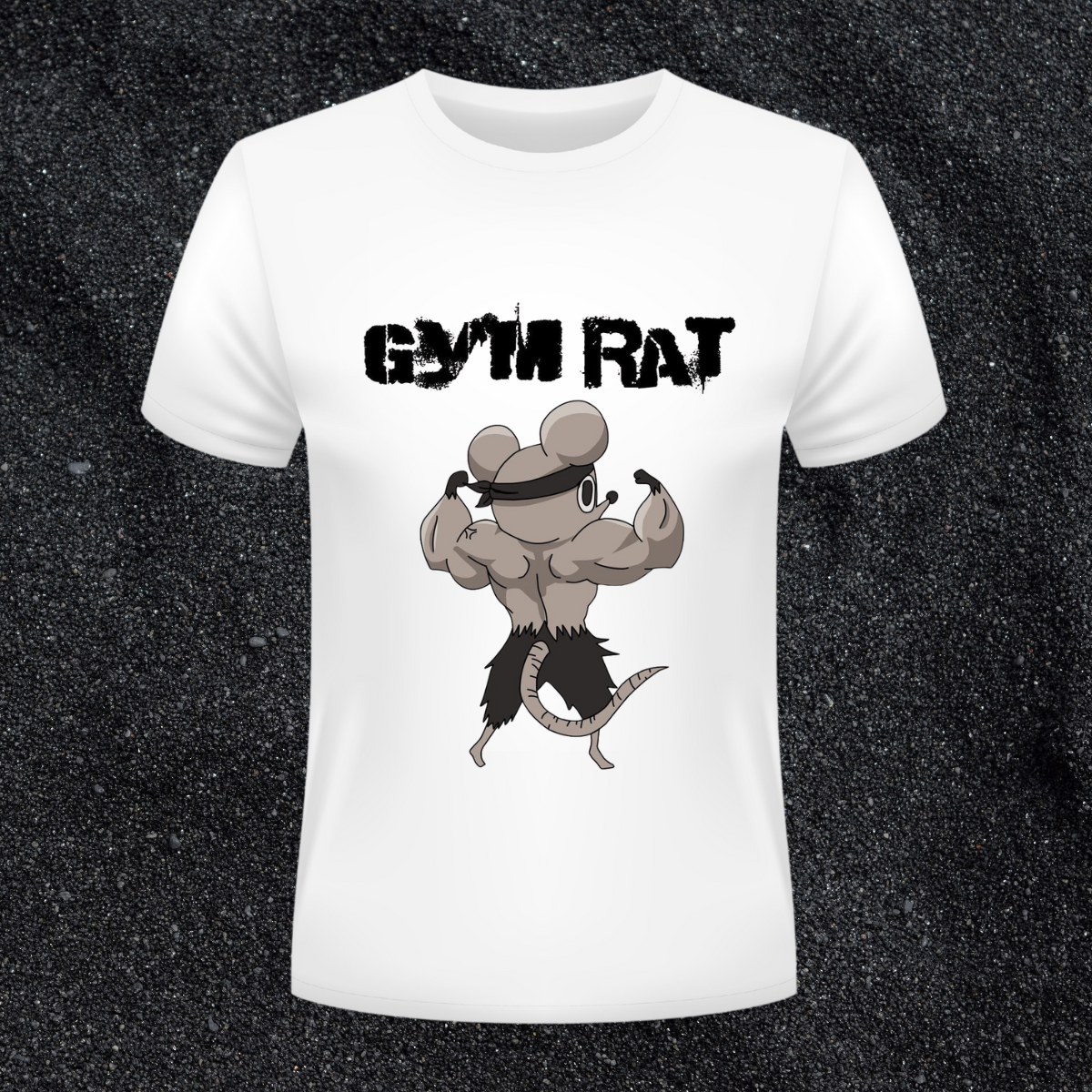 gym rat cartoon white t shirt gym rat cartoon white t shirt