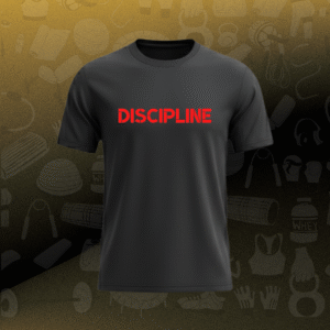 mindset series: discipline training t shirt quick dry black