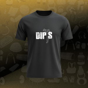 calisthenics series: dips exercise graphic t shirt black