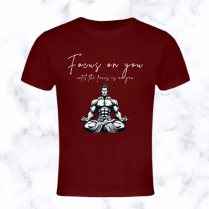 "focus on you" inspirational meditation graphic t shirt