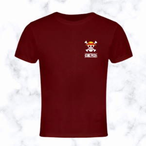 one piece anime luffy's jolly roger pocket style t shirt