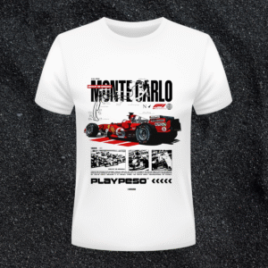 vintage monte carlo f1 racing poster graphic white t shirt