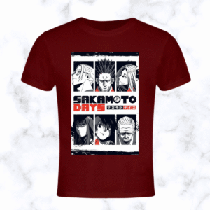 sakamoto days main characters grid graphic t shirt