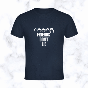 "friends don't lie" haircut silhouette t shirt