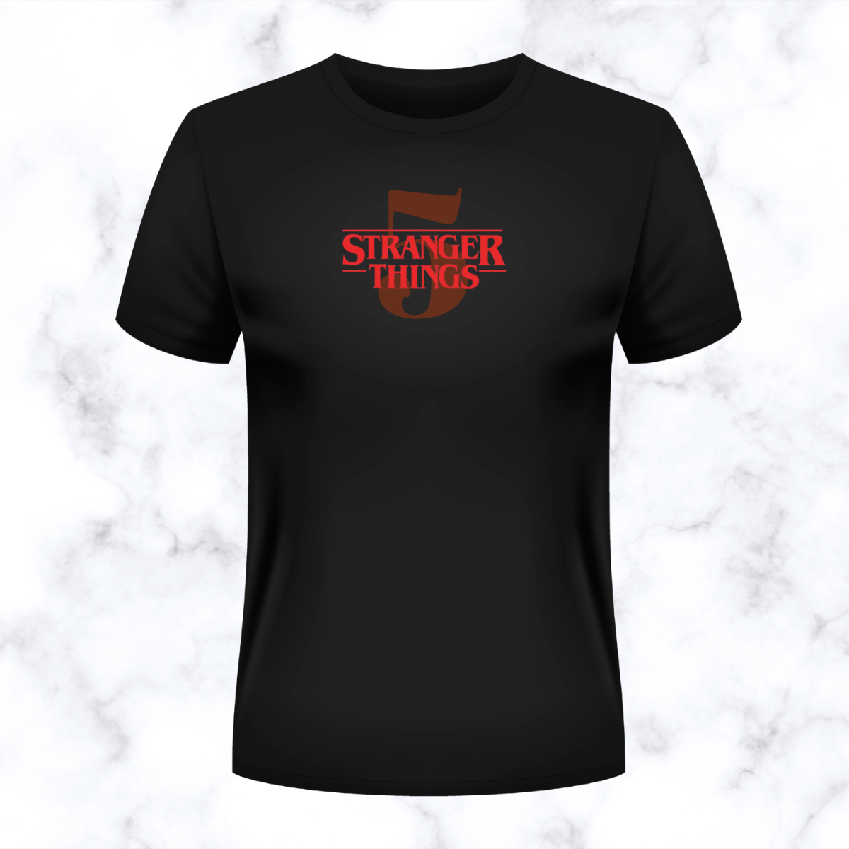 stranger things iconic logo front & mind flayer back print t shirt stranger things iconic logo front & mind flayer back print t shirt